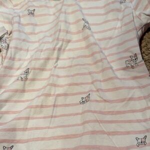 Pink and White Striped Belt with Dog Print